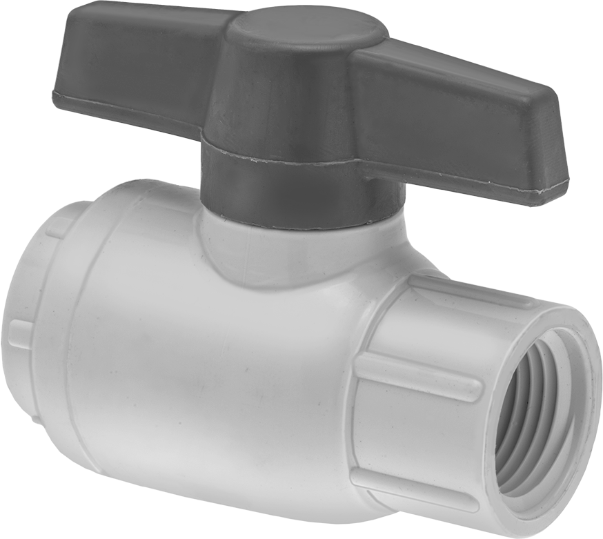 İçme Suyu için PVC Açma/Kapama Vanası, PTFE/HDPE Seat, 1 NPT Dişi