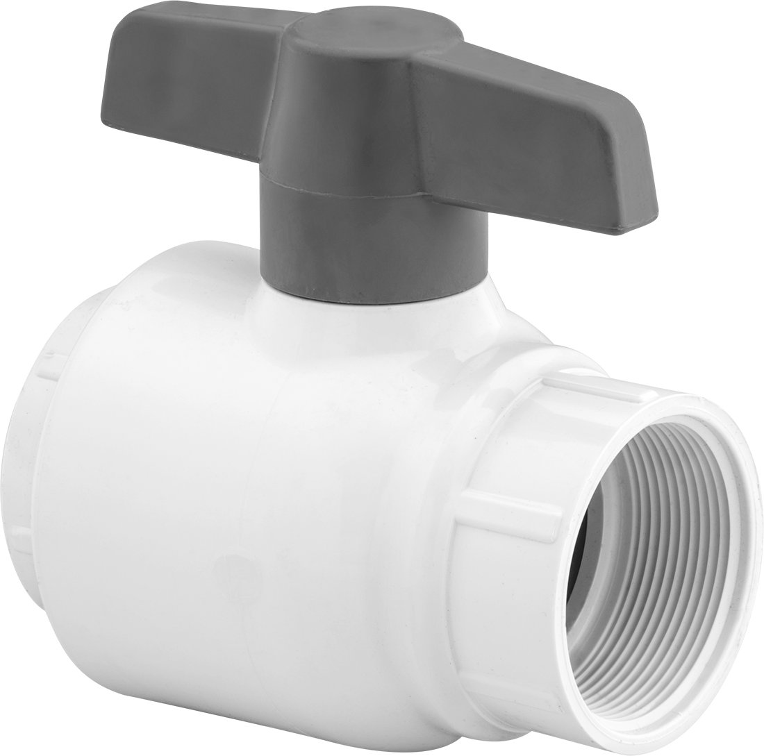 İçme Suyu için PVC Açma/Kapama Vanası, PTFE/HDPE Seat, 2 NPT Dişi