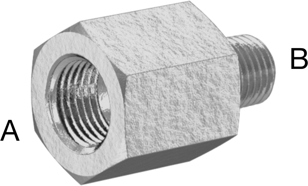 Hassas Aşırı Basınçlı 316 Paslanmaz Çelik Bağlantı Parçası, Redüksiyon Adaptörü, 1/8 NPT Dişi x 1/16 NPT Erkek