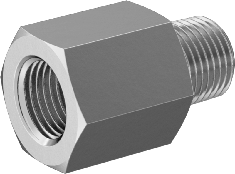 Hassas Aşırı Basınçlı 316 Paslanmaz Çelik Bağlantı Parçası, Düz Adaptör, 1/8 NPT Dişi x Erkek