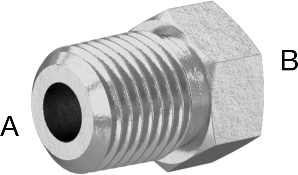 Hassas Aşırı Basınçlı 316 Paslanmaz Çelik Bağlantı Parçası, Burç Redüksiyon Adaptörü, 1/4 Erkek x 1/16 Dişi NPT