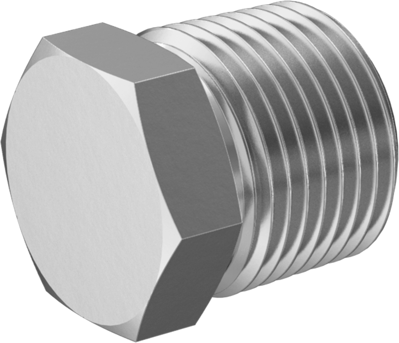 Hassas Aşırı Basınçlı 316 Paslanmaz Çelik Bağlantı Parçası, Dış Altıgen Tahrikli Fiş, 3/8 NPT Erkek