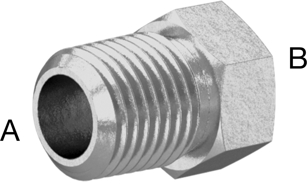 Hassas Aşırı Basınçlı 316 Paslanmaz Çelik Bağlantı Parçası, Burç Redüksiyon Adaptörü, 1/4 Erkek x 1/8 Dişi NPT