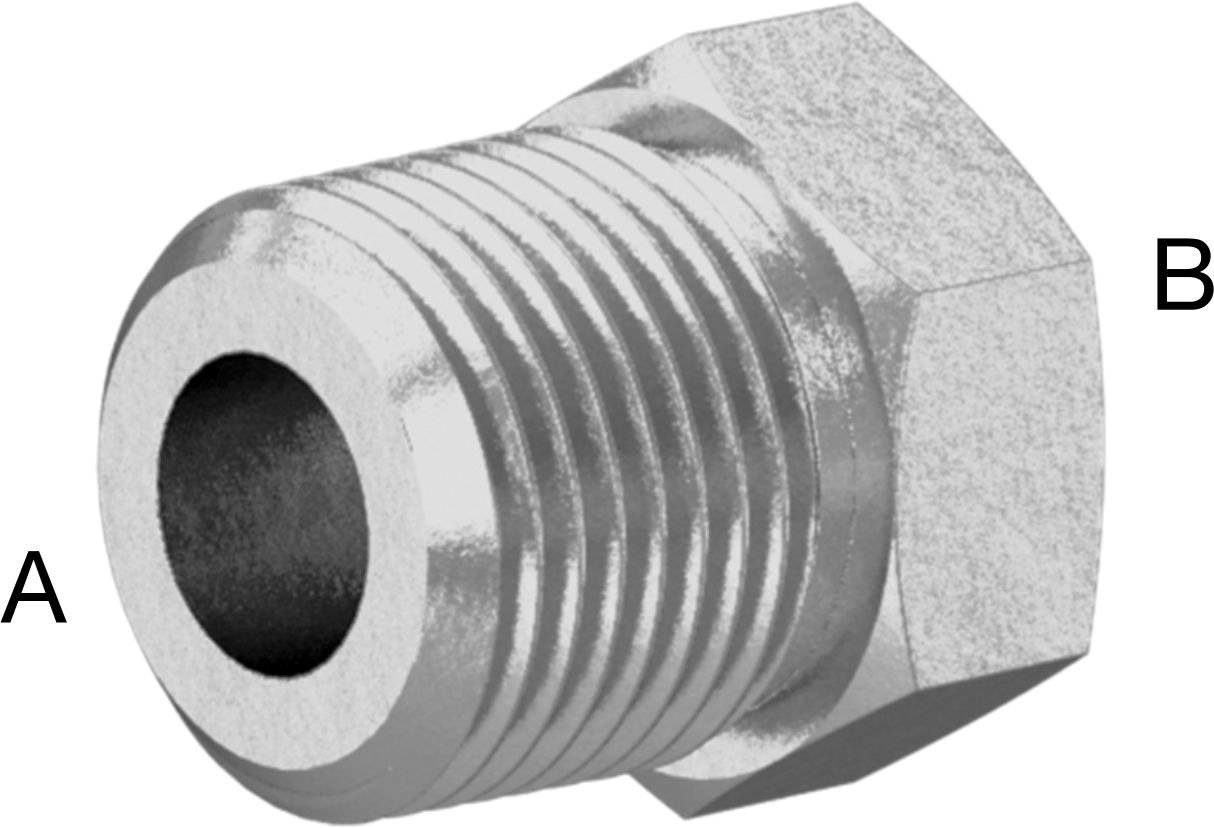 Hassas Aşırı Basınçlı 316 Paslanmaz Çelik Bağlantı Parçası, Burç Redüksiyon Adaptörü, 3/8 Erkek x 1/8 Dişi NPT
