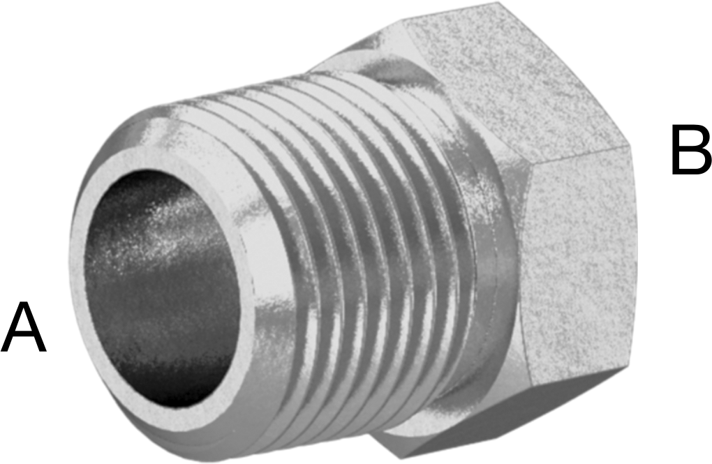 Hassas Aşırı Basınçlı 316 Paslanmaz Çelik Bağlantı Parçası, Burç Redüksiyon Adaptörü, 3/8 Erkek x 1/4 Dişi NPT
