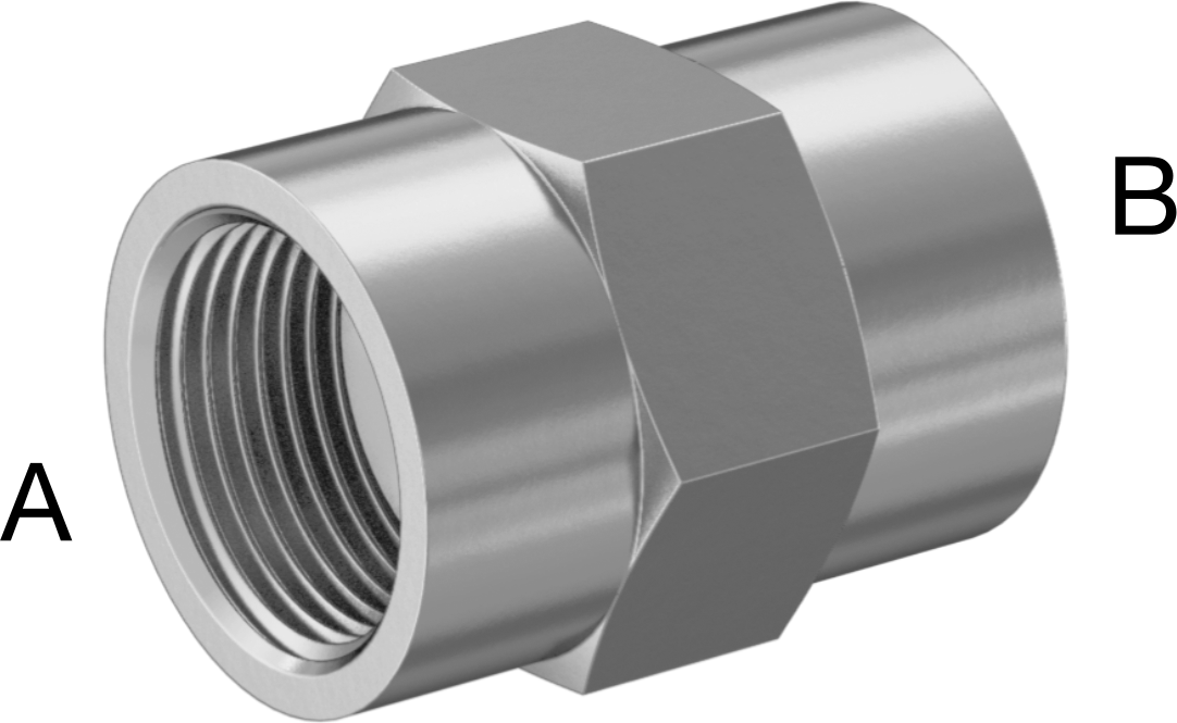 Hassas Aşırı Basınçlı 316 Paslanmaz Çelik Bağlantı Parçası, Düz Redüktör, 3/4 x 1/4 NPT Dişi