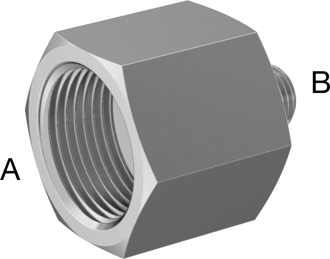 Hassas Aşırı Basınçlı 316 Paslanmaz Çelik Bağlantı Parçası, Düz Redüksiyon Adaptörü, 1 NPT Dişi x 1/4 NPT Erkek