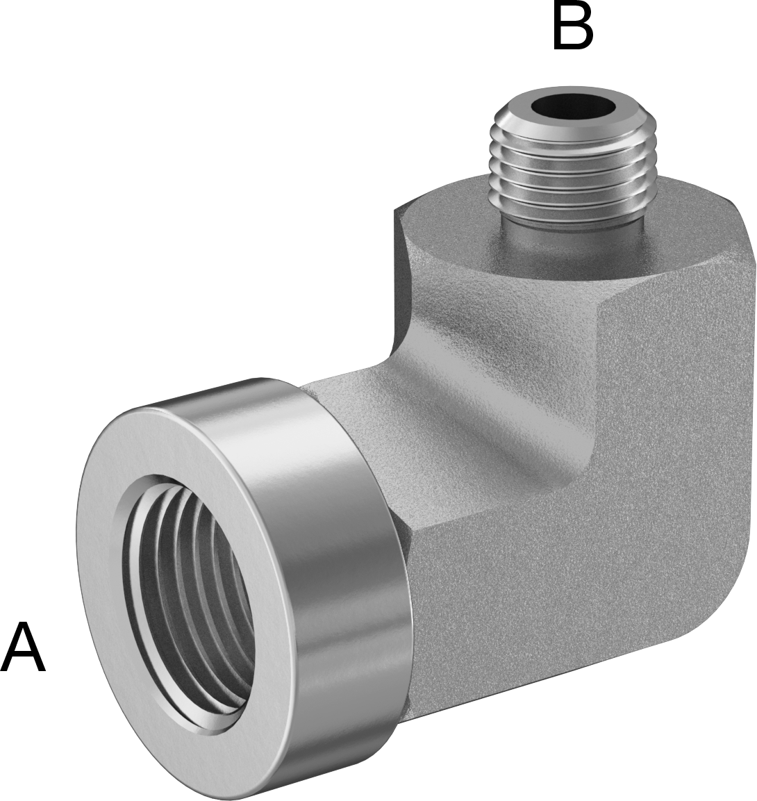 Hassas Aşırı Basınçlı 316 Paslanmaz Çelik Bağlantı Parçası, 90 Derece Redüksiyon Adaptörü, 1/2 Dişi x 1/4 Erkek NPT