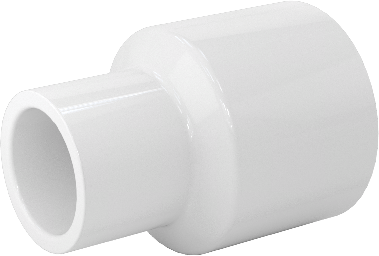 Su için Standart Cidarlı PVC Boru Bağlantı Parçası, Redüktör, 1 Soket Bağlantılı Dişi x 1/2 Soket Bağlantılı Dişi