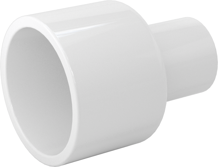 Su için Standart Cidarlı PVC Boru Bağlantı Parçası, Redüktör, 1-1/4 Dişi Soket x 1/2 Dişi Soket