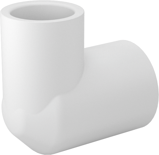 Su için Standart Cidarlı PVC Boru Bağlantı Parçası, 90 Derece Dirsek Redüktör, 3/4 Dişi Soket x 1/2 Dişi Soket