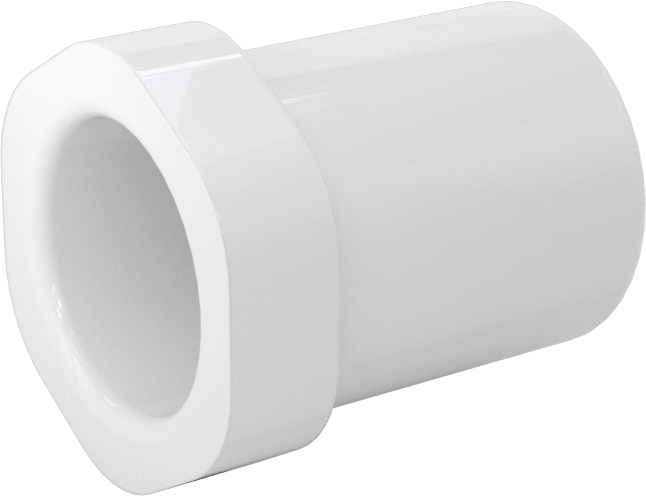Su için Standart Cidarlı PVC Boru Bağlantı Parçası, Burç Redüktörü, 3/8 Soket Erkek x 1/4 Soket Dişi