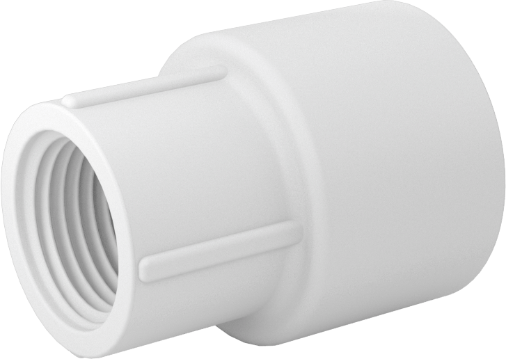 Su için Standart Cidarlı PVC Boru Bağlantı Parçası, Redüksiyon Adaptörü, 3/4 Soket Dişi x 1/2 NPT Dişi