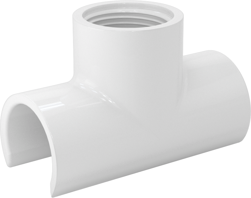 Su için Standart Cidarlı PVC Boru Bağlantı Parçası, Tee Çıkışı, 3/4 NPT Dişi, 3/4 Boru Boyutu için