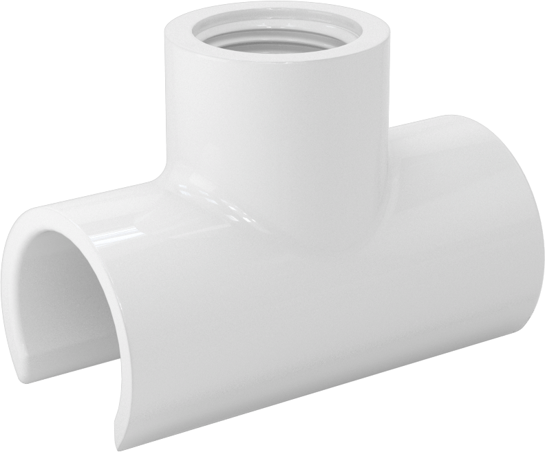 Su için Standart Cidarlı PVC Boru Bağlantı Parçası, Tee Çıkışı, 3/4 Boru Boyutu için 1/2 NPT Dişi