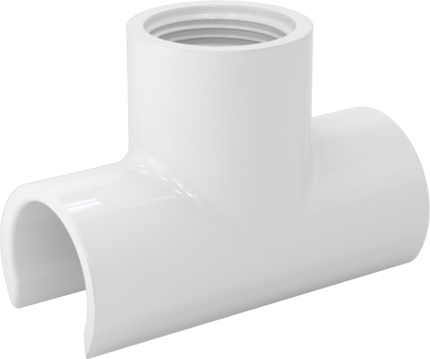 Su için Standart Cidarlı PVC Boru Bağlantı Parçası, Tee Çıkışı, 1 Boru Boyutu için 1 NPT Dişi