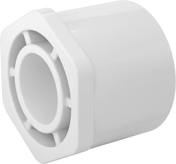 Su için Standart Cidarlı PVC Boru Bağlantı Parçası, Burç Redüktörü, 1-1/4 Erkek Soket x 1/2 Dişi Soket