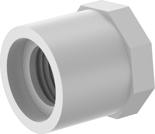 Su için Standart Cidarlı PVC Boru Bağlantı Parçası, Burç Redüktörü, 3/4 Erkek Soket x 1/2 NPT Dişi
