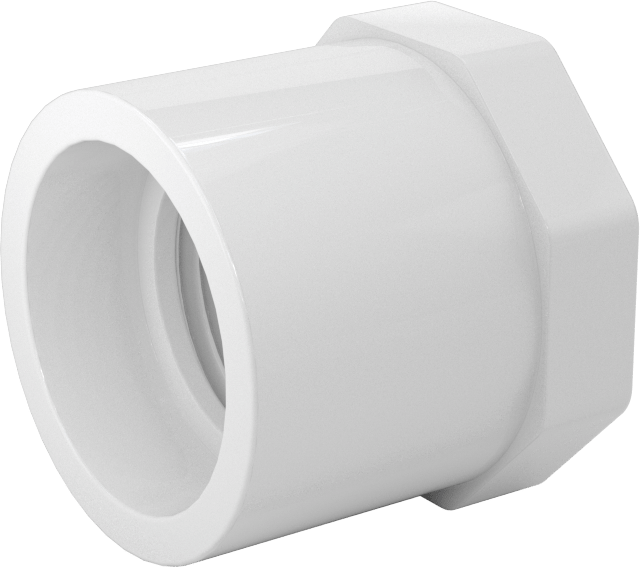Su için Standart Cidarlı PVC Boru Bağlantı Parçası, Burç Redüktörü, 1 Erkek Soket x 3/4 NPT Dişi