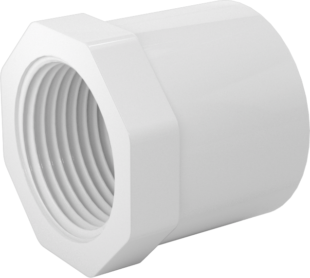 Su için Standart Cidarlı PVC Boru Bağlantı Parçası, Burç Redüktörü, 1 Erkek Soket x 3/4 NPT Dişi