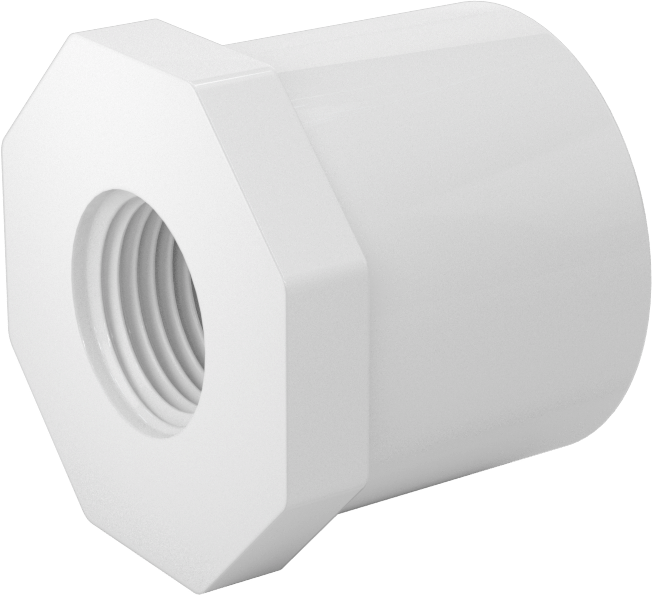 Su için Standart Cidarlı PVC Boru Bağlantı Parçası, Burç Redüktörü, 1-1/4 Soket Erkek x 1/2 NPT Dişi