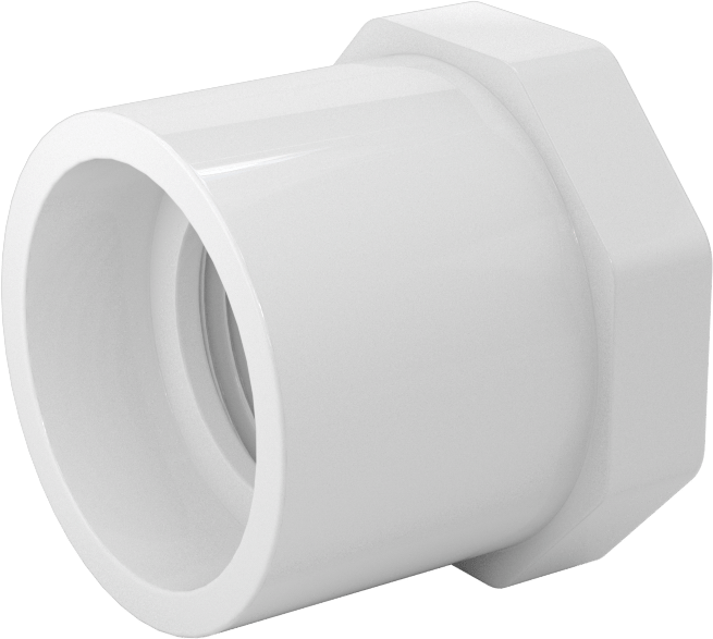 Su için Standart Cidarlı PVC Boru Bağlantı Parçası, Burç Redüktörü, 1-1/4 Erkek Soket x 1 NPT Dişi