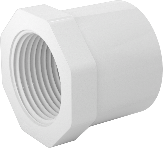 Su için Standart Cidarlı PVC Boru Bağlantı Parçası, Burç Redüktörü, 1-1/4 Erkek Soket x 1 NPT Dişi