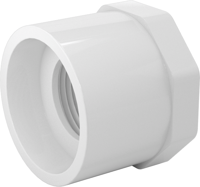 Su için Standart Cidarlı PVC Boru Bağlantı Parçası, Burç Redüktörü, 1-1/2 Soket Erkek x 1 NPT Dişi