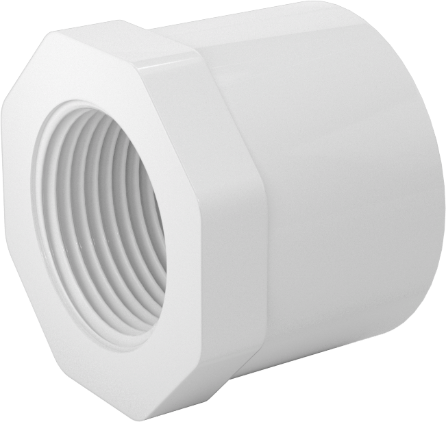 Su için Standart Cidarlı PVC Boru Bağlantı Parçası, Burç Redüktörü, 1-1/2 Soket Erkek x 1 NPT Dişi
