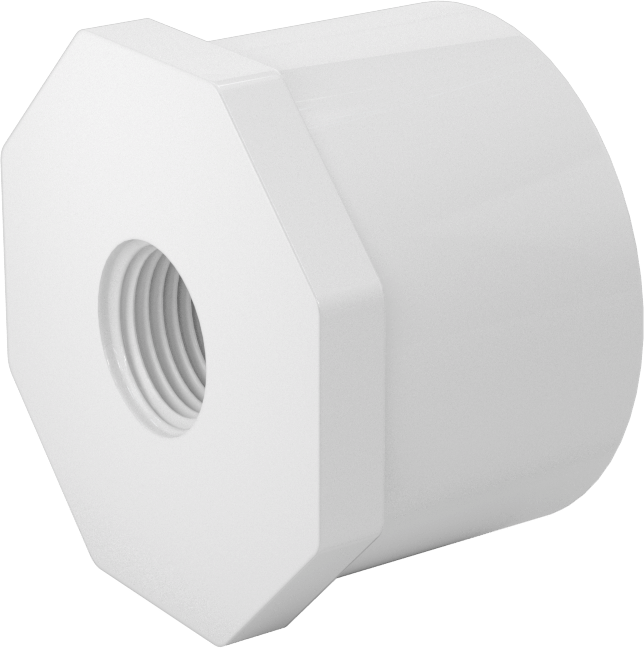Su için Standart Cidarlı PVC Boru Bağlantı Parçası, Burç Redüksiyon Adaptörü, 2 Soket Erkek x 1/2 NPT Dişi