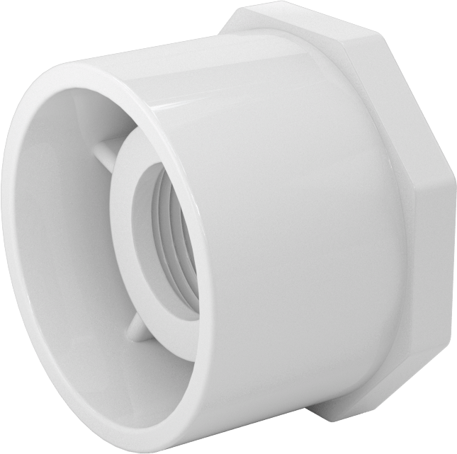 Su için Standart Cidarlı PVC Boru Bağlantı Parçası, Burç Redüksiyon Adaptörü, 2 Erkek Soket x 1 NPT Dişi