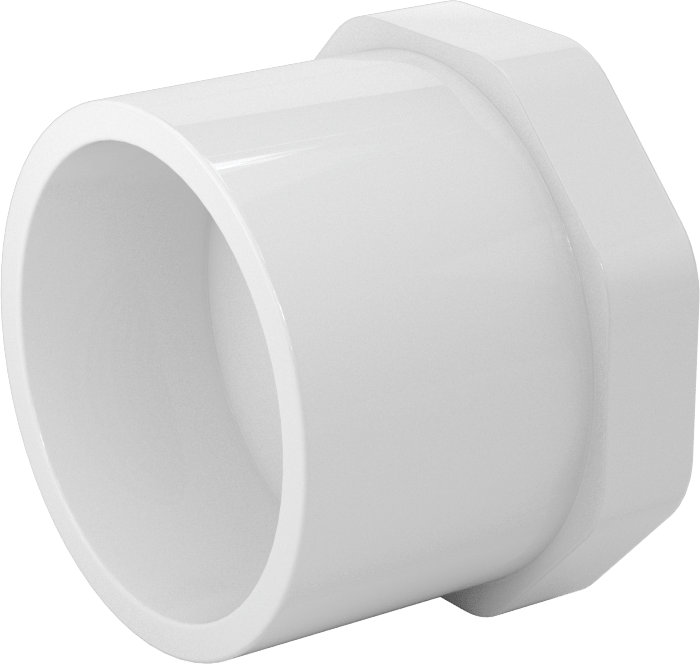 Su için Standart Cidarlı PVC Boru Bağlantı Parçası, Burç Redüktörü, 2-1/2 Soket Erkek x 1 NPT Dişi