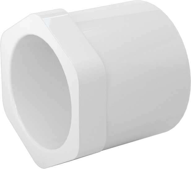 Su için Standart Cidarlı PVC Boru Bağlantı Parçası, Burç Redüktörü, 1 Soket Erkek x 3/4 Soket Dişi