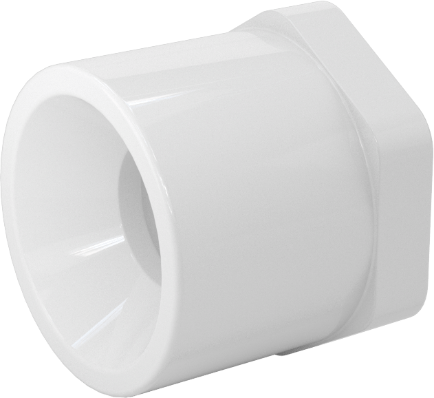 Su için Standart Cidarlı PVC Boru Bağlantı Parçası, Burç Redüktörü, 1-1/4 Soket Erkek x 3/4 Soket Dişi