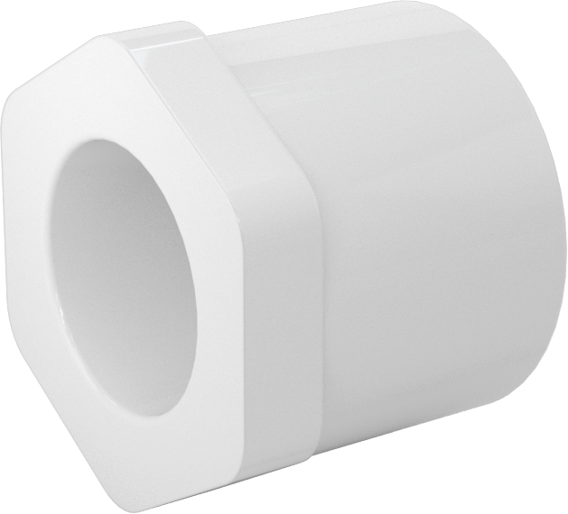 Su için Standart Cidarlı PVC Boru Bağlantı Parçası, Burç Redüktörü, 1-1/4 Soket Erkek x 3/4 Soket Dişi