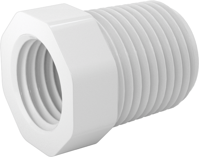 Su için Standart Cidarlı PVC Boru Bağlantı Parçası, Burç Redüktör Adaptörü, 1/2 NPT Erkek x 3/8 NPT Dişi
