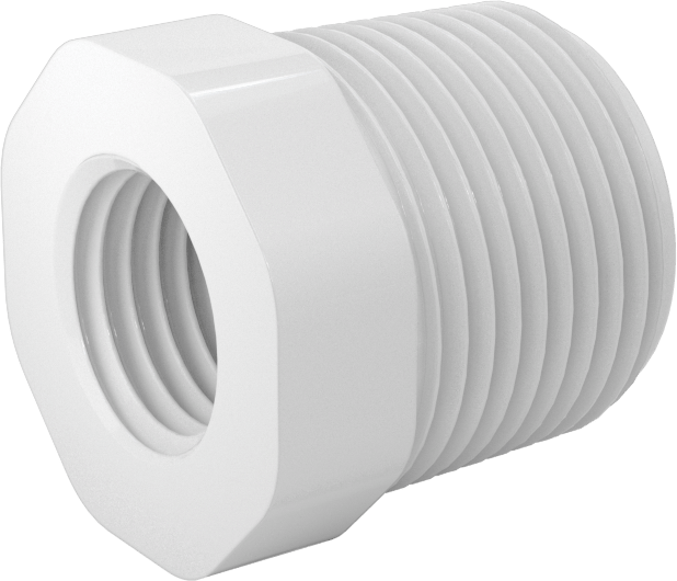 Su için Standart Cidarlı PVC Boru Bağlantı Parçası, Burç Redüktör Adaptörü, 3/4 NPT Erkek x 3/8 NPT Dişi