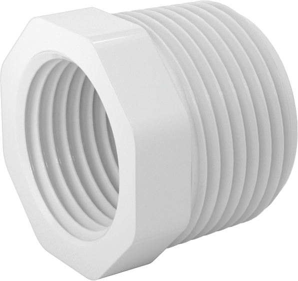 Su için Standart Cidarlı PVC Boru Bağlantı Parçası, Burç Redüksiyon Adaptörü, 1 NPT Erkek x 3/4 NPT Dişi