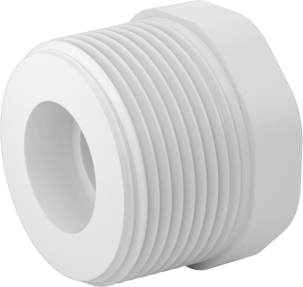 Su için Standart Cidarlı PVC Boru Bağlantı Parçası, Burç Redüktörü, 1-1/4 NPT Erkek x 1/2 NPT Dişi
