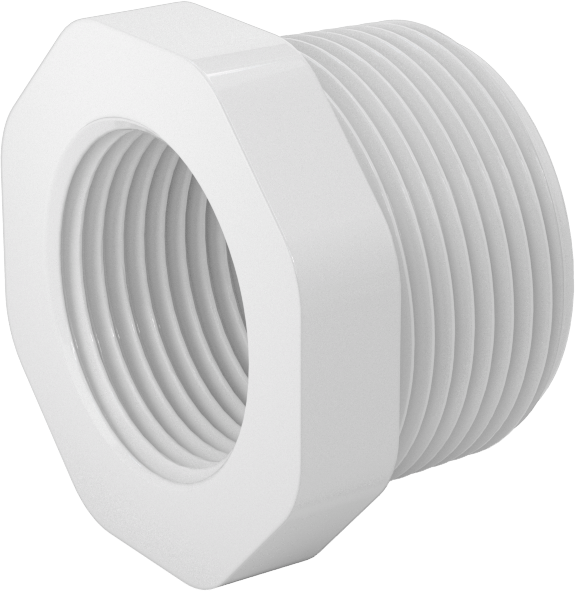Su için Standart Cidarlı PVC Boru Bağlantı Parçası, Burç Redüktör Adaptörü, 1-1/4 NPT Erkek x 1 NPT Dişi