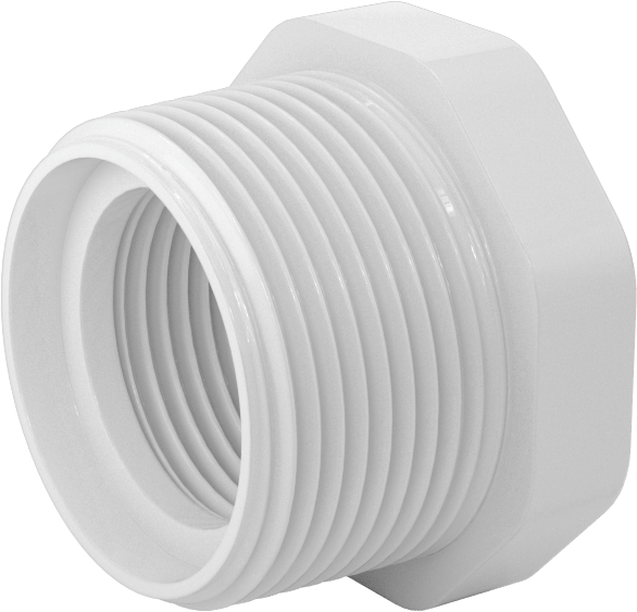 Su için Standart Cidarlı PVC Boru Bağlantı Parçası, Burç Redüktör Adaptörü, 1-1/4 NPT Erkek x 1 NPT Dişi