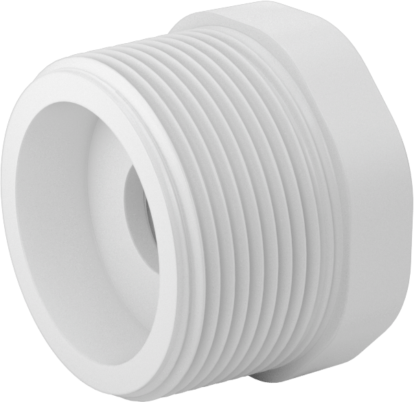 Su için Standart Cidarlı PVC Boru Bağlantı Parçası, Burç Redüktörü, 1-1/2 NPT Erkek x 1/2 NPT Dişi