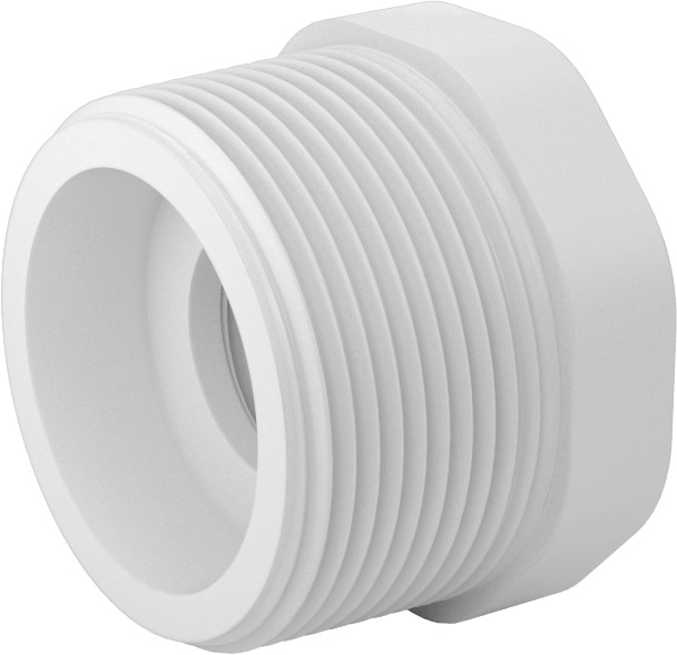 Su için Standart Cidarlı PVC Boru Bağlantı Parçası, Burç Redüktörü, 1-1/2 NPT Erkek x 3/4 NPT Dişi