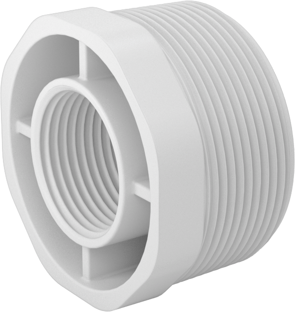 Su için Standart Cidarlı PVC Boru Bağlantı Parçası, Burç Redüksiyon Adaptörü, 2 NPT Erkek x 1 NPT Dişi
