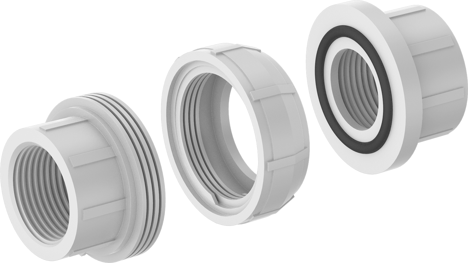 Su için Standart Cidarlı PVC Boru Bağlantı Parçası, Düz Bağlantı Parçası, 3/4 NPT Dişi