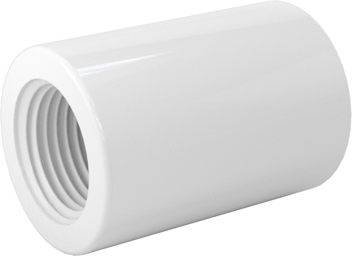 Su için Standart Cidarlı PVC Boru Bağlantı Parçası, Adaptör, Beyaz, 3/8 Soket Bağlantılı Dişi x 3/8 NPT Dişi