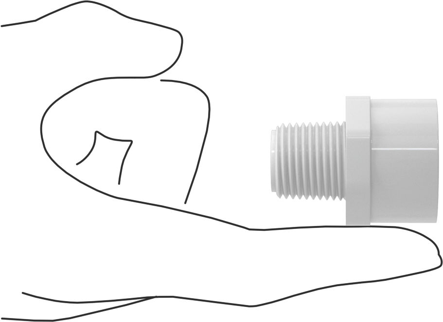 Su için Standart Cidarlı PVC Boru Bağlantı Parçası, Redüksiyon Adaptörü, 3/4 Dişi Soket x 1/2 NPT Erkek