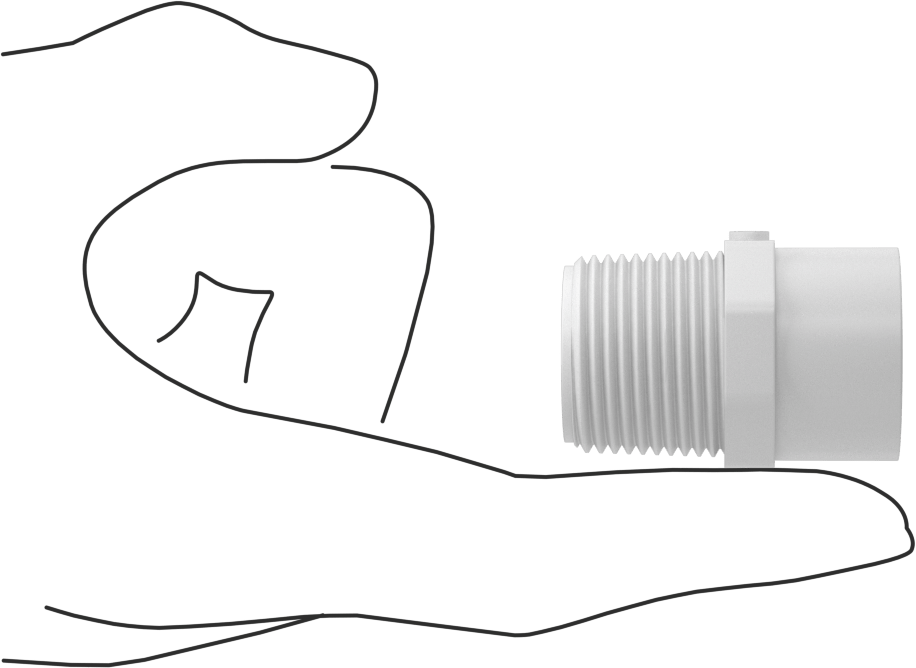Su için Standart Cidarlı PVC Boru Bağlantı Parçası, Redüksiyon Adaptörü, 1/2 Soket Dişi x 3/4 NPT Erkek