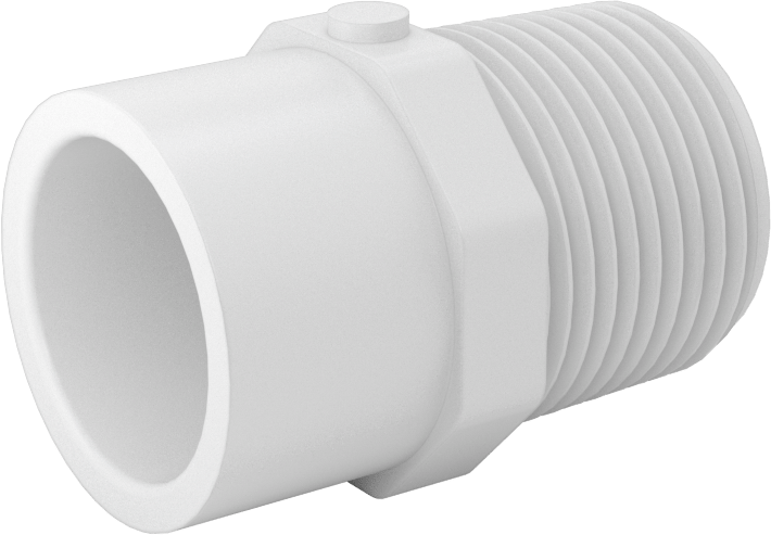 Su için Standart Cidarlı PVC Boru Bağlantı Parçası, Redüksiyon Adaptörü, 1/2 Soket Dişi x 3/4 NPT Erkek
