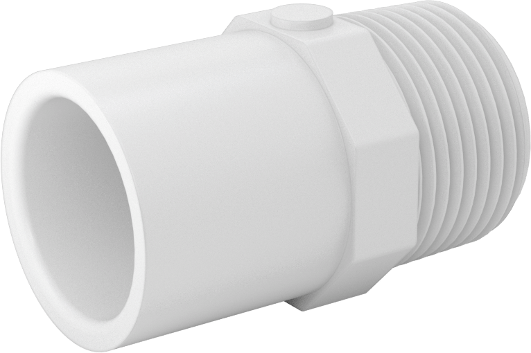 Su için Standart Cidarlı PVC Boru Bağlantı Parçası, Redüksiyon Adaptörü, 3/4 Soket Bağlantı Dişi x 1 NPT Erkek